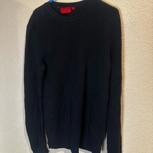HUGO Men's Black Crewneck Sweater